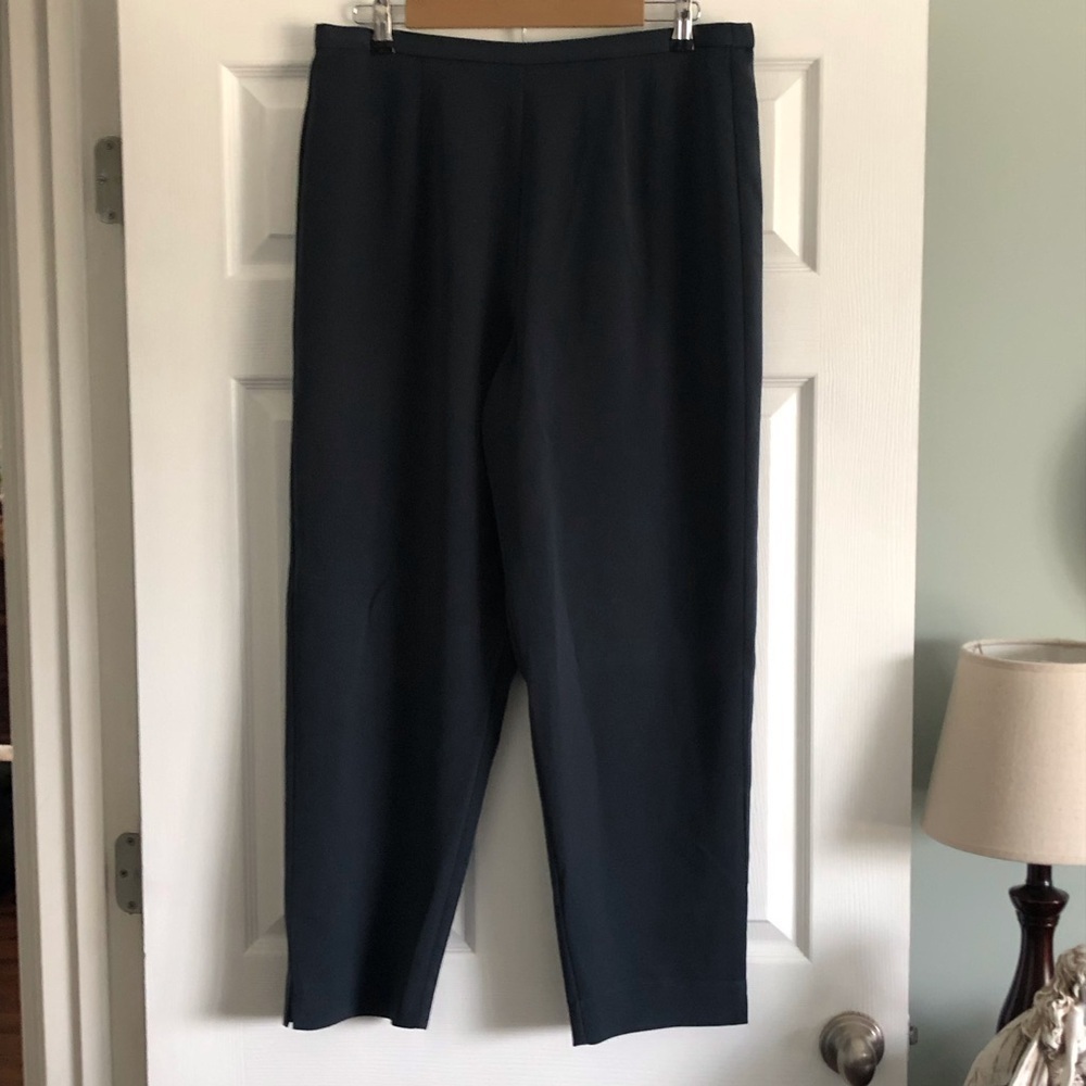 Vintage Amanda Smith Petite Hunter Green knit dress career pants in size 14P
